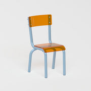 Bleu pastel + Orange