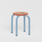 Bleu pastel + Orange