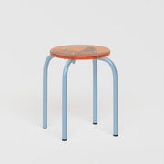 Bleu pastel + Orange